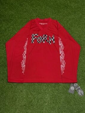 Red Long Sleeve Chrome Jersey